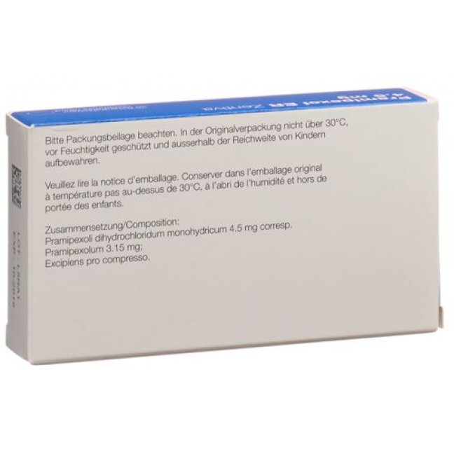 Прамипексол ER Зентива  4,5 мг 30 ретард таблеток