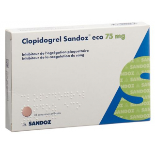 Клопидогрел Сандоз ЭКО 75 мг 28 таблеток покрытых оболочкой