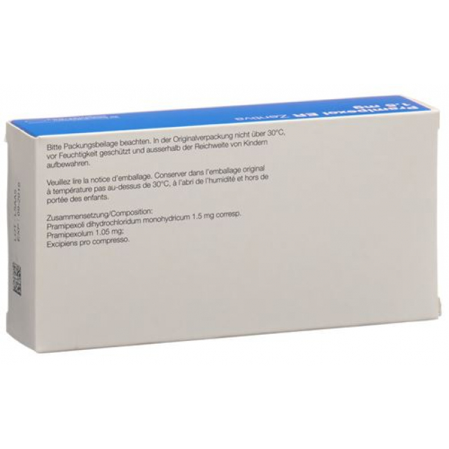 Прамипексол ER Зентива 1,5 мг 30 ретард таблеток