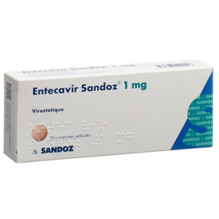 Энтекавир Сандоз 1 мг 30 таблеток покрытых оболочкой