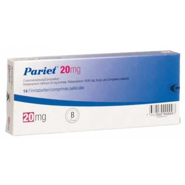 Париет 20 мг 14 таблеток покрытых оболочкой