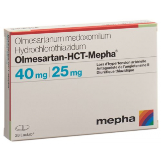 Олмесартан ГХТ Мефа 40 мг / 25 мг 28 таблеток покрытых оболочкой