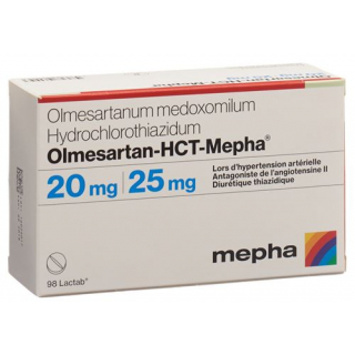Олмесартан ГХТ Мефа 20 мг / 25 мг 98 таблеток покрытых оболочкой