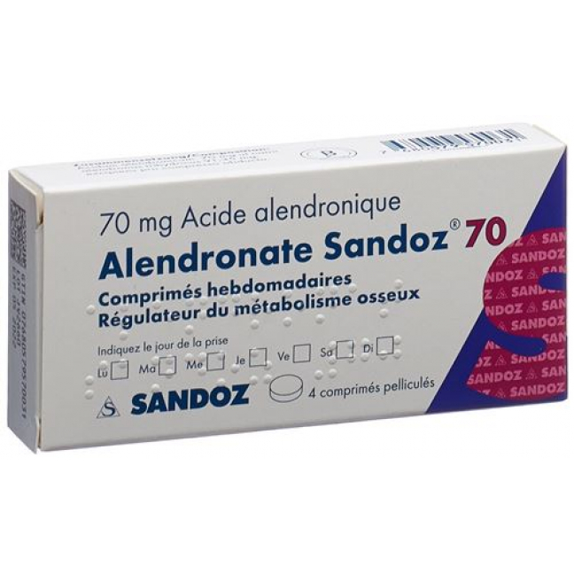 Alendronat Sandoz 70 mg 4 filmtablets