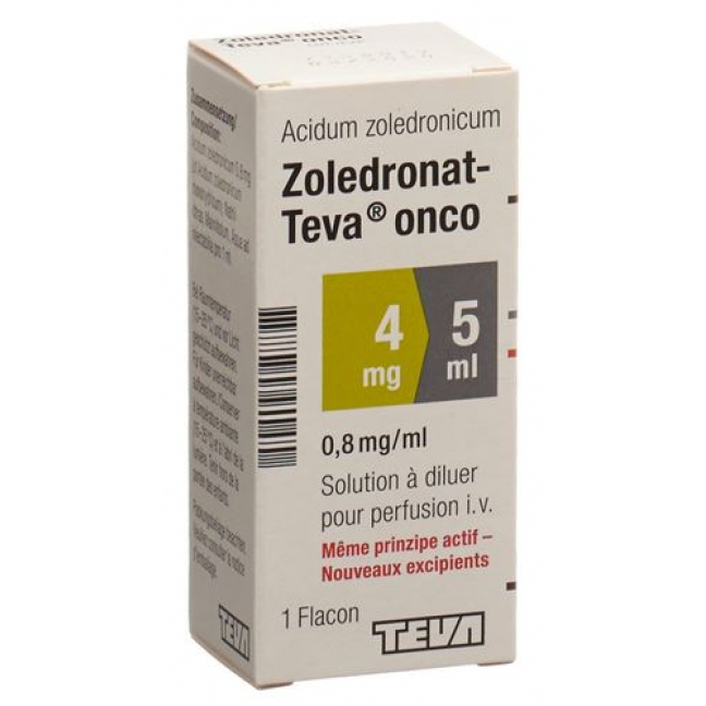 Zoledronat Teva Onco 4 mg/5 ml 5 ml
