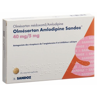 Олмесартан Амлодипин Сандоз 40/5 мг 28 таблеток покрытых оболочкой