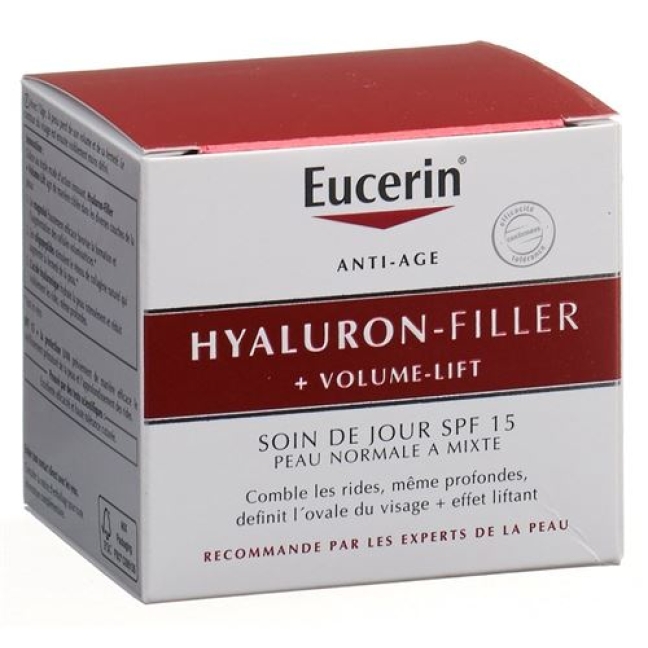 Денний догляд Eucerin HYALURON-FILLER + Volume-Lift від нормального до неправильного