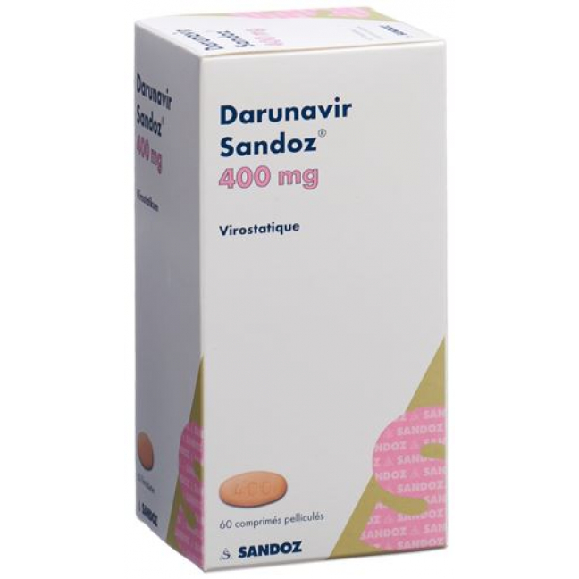 Дарунавир Сандоз 400 мг 60 таблеток покрытых оболочкой