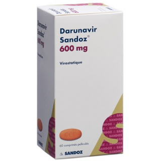 Дарунавир Сандоз 600 мг 60 таблеток покрытых оболочкой