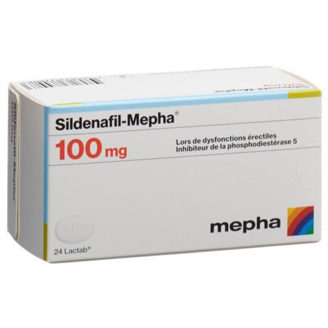 Силденафил Мефа 100 мг 24 таблетки покрытые оболочкой 
