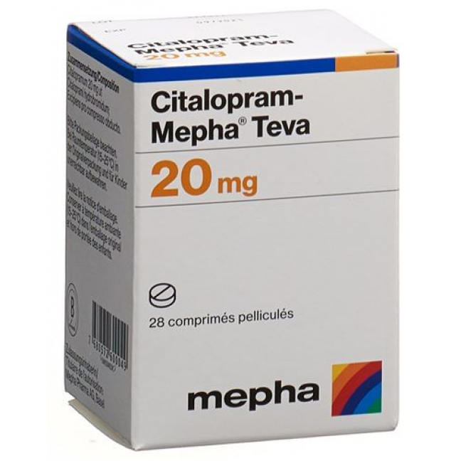 Циталопрам Мефа Тева 20 мг 28 таблеток покрытых оболочкой