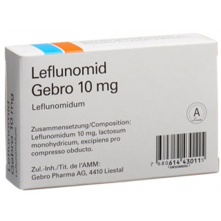 Лефлуномид Гебро 10 мг 30 таблеток покрытых оболочкой