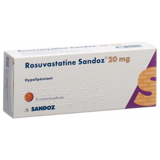 Розувастатин Сандоз 20 мг 50 таблеток покрытых оболочкой