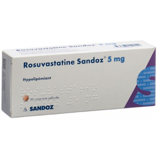 Розувастатин Сандоз 5 мг 50 таблеток покрытых оболочкой