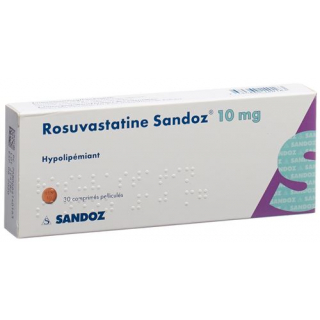 Розувастатин Сандоз 10 мг 30 таблеток покрытых оболочкой