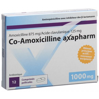 Ко-Амоксициллин Аксафарм 1000 мг 20 таблеток покрытых оболочкой