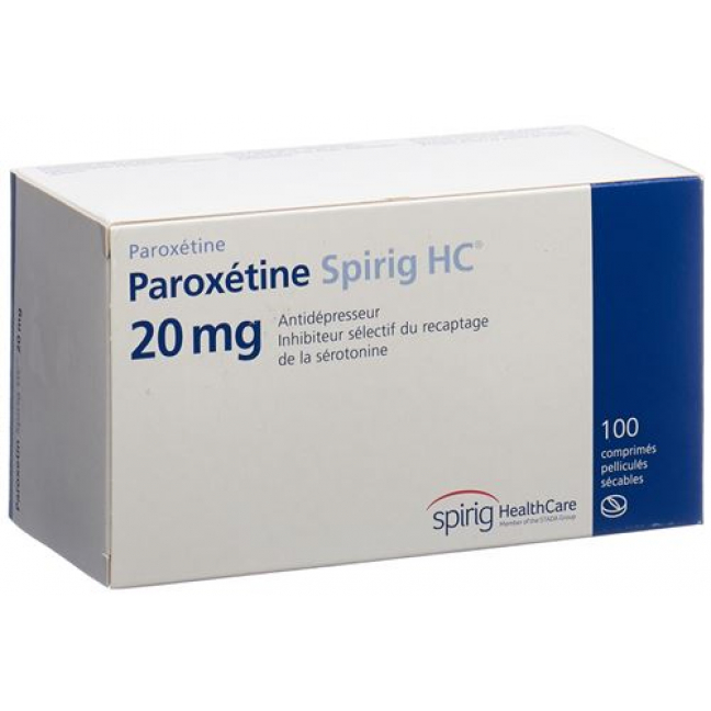 Пароксетин Спириг 20 мг 100 таблеток покрытых оболочкой