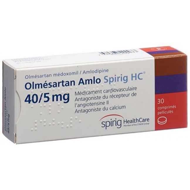 Олмесартан Амло Спириг 40/5 мг 100 таблеток покрытых оболочкой