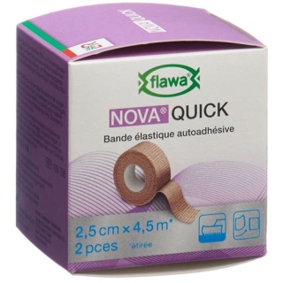Пов&#39;язка Flawa Nova Quick cohesion 2,5 см х 4,5 м без латексу 2 шт.