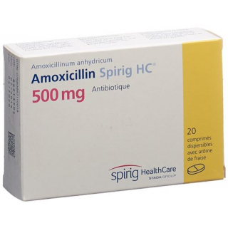 Амоксициллин Спириг 500 мг 20 диспергируемых таблеток