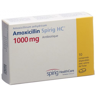 Амоксициллин Спириг 1000 мг 10 диспергируемых таблеток