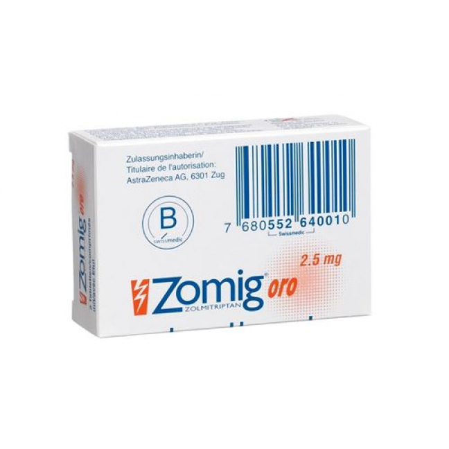 Зомиг Oрo 2,5 мг 12 лингвальных таблеток