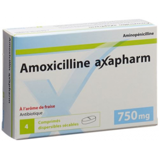 Амоксициллин Аксафарм 750 мг 20 диспергируемых таблеток
