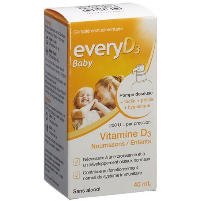 Эвери витамин Д3 для детей и младенцев 200 МЕ без алкоголя 40 мл