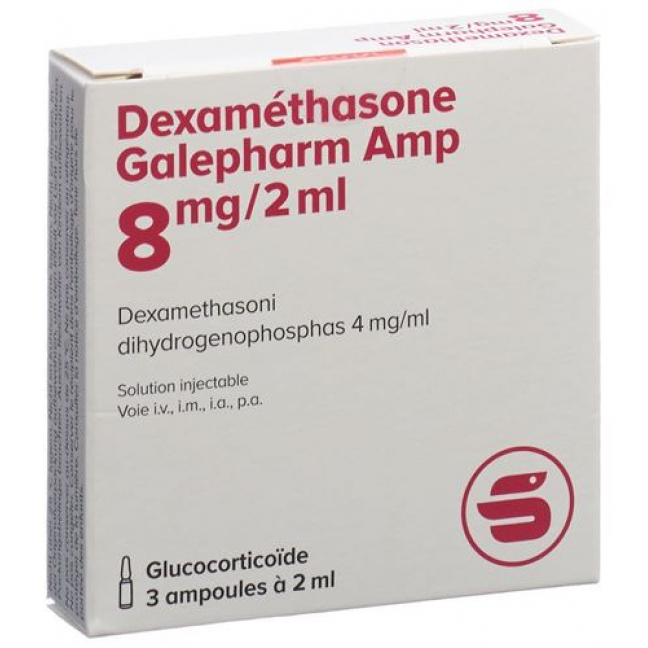 Дексаметазон Галефарм раствор для инъекций 8 мг / 2 мл 3 ампулы по 2 мл