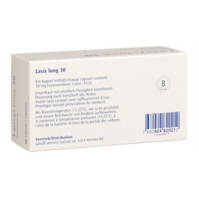 Лазикс Лонг 30 мг 50 капсул
