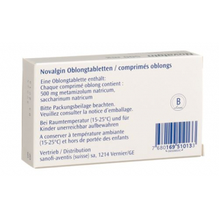 Новалгин 500 мг 10 таблеток покрытых оболочкой 