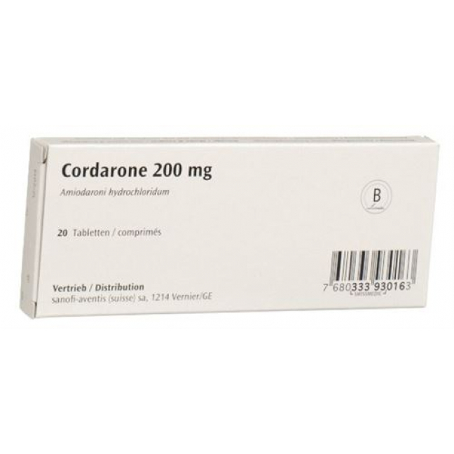 Кордарон 200 мг 20 таблеток 