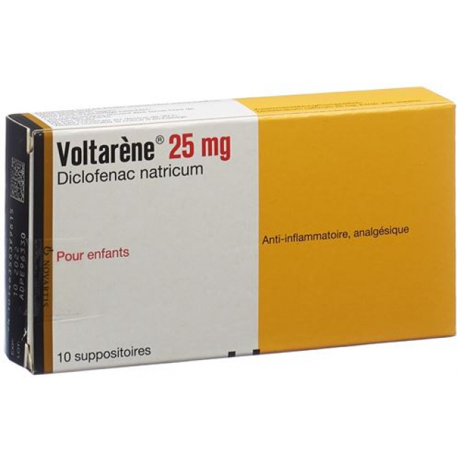 Вольтарен 25 мг 10 суппозиториев для детей
