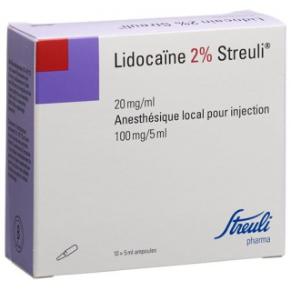 Лидокаин Штройли 2% раствор для инъекций 100 мг / 5 мл 10 ампул по 5 мл