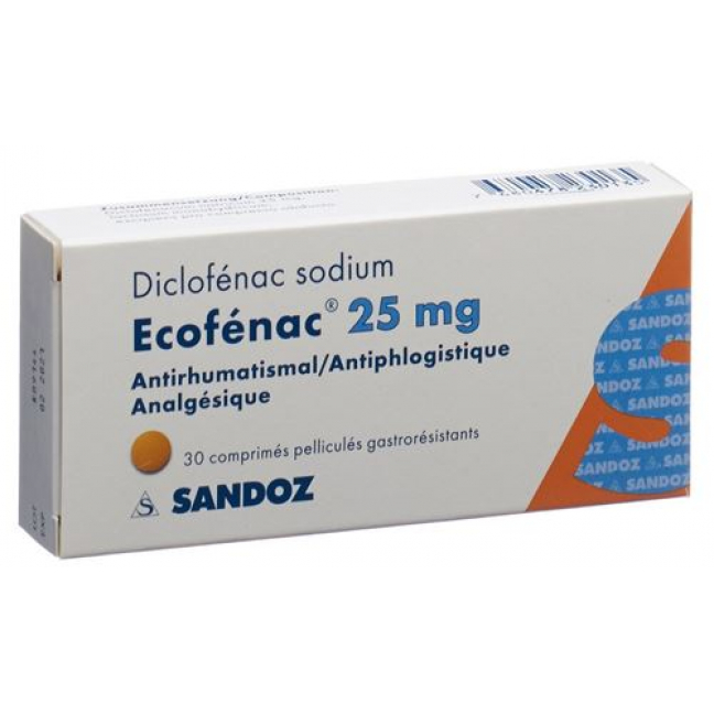 Экофенак 25 мг 100 таблеток покрытых оболочкой