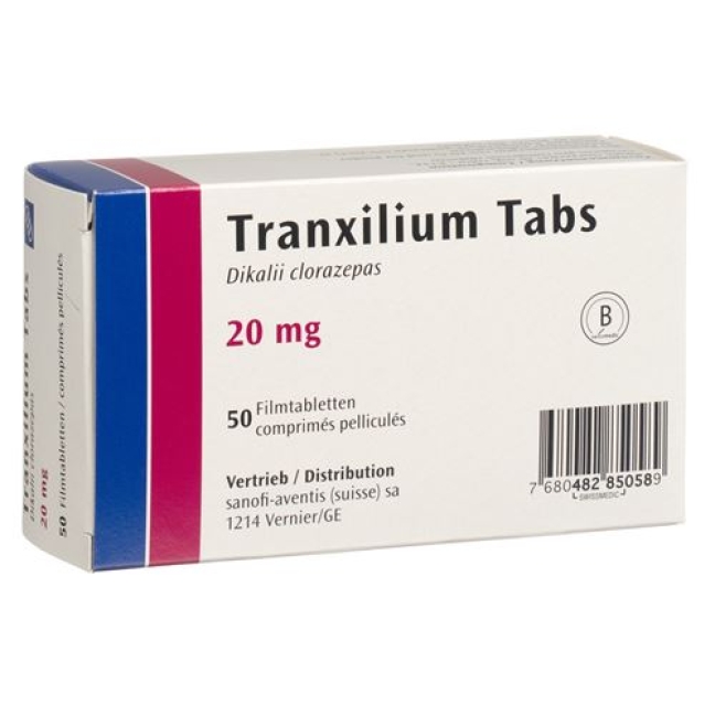 Tranxilium Tabs Filmtable 20 мг 50 шт Tranxilium Tabs Filmtable 20 мг 50 шт