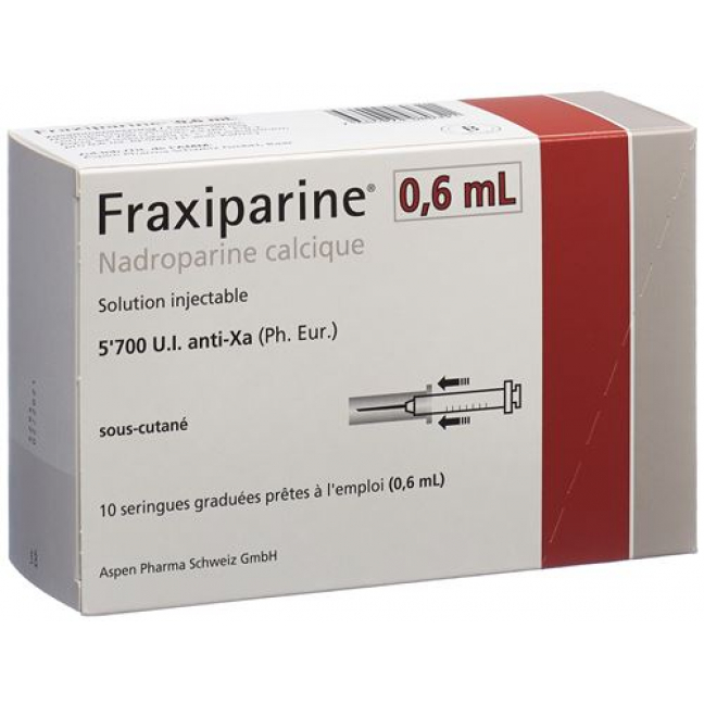 Фраксипарин 0,6 мл 10 предварительно заполненных шприцев по 0,6 мл
