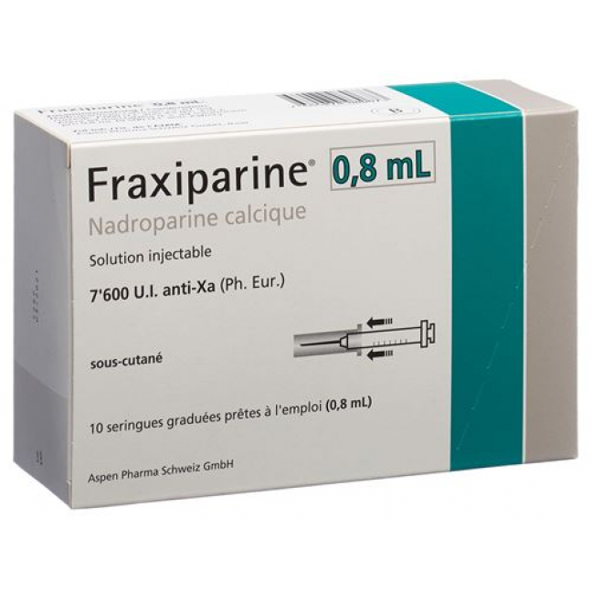 Фраксипарин 0,8 мл 10 предварительно заполненных шприцев по 0,8 мл