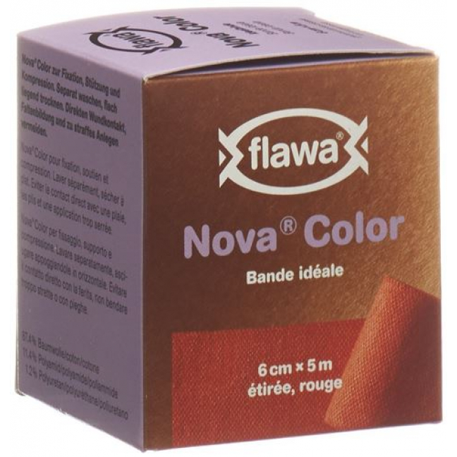 Flawa Nova Color Idealbinde 6смx5m Rot