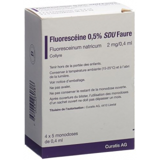 Флуоресцеин глазные капли 0,5% 20 монодоз по 0,4 мл