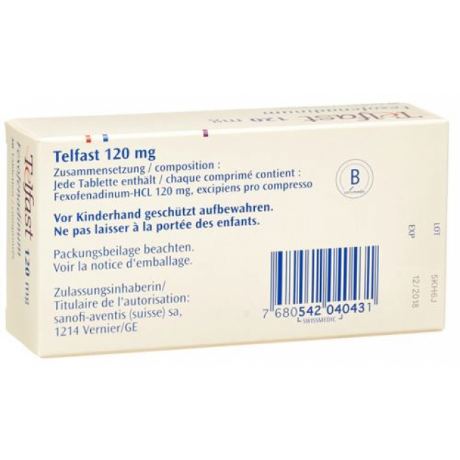 Телфаст 120 мг 30 таблеток