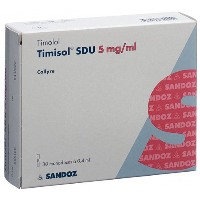 Тимизол  СДУ глазные капли 0.5% 30 монодоз x 0.4 мл