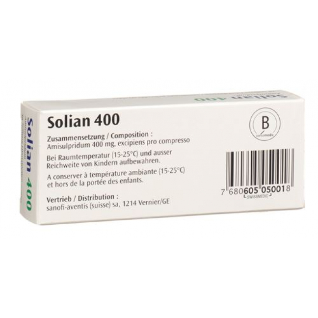 Солиан 400 мг 30 таблеток покрытых оболочкой
