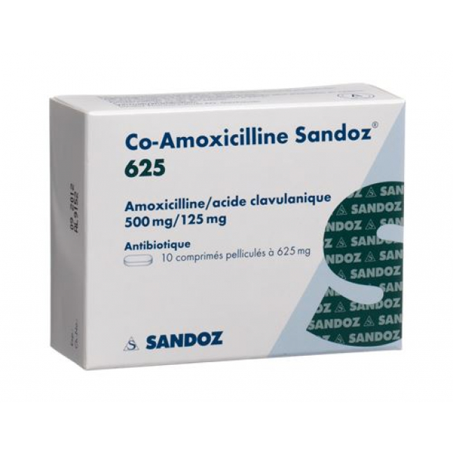CO Amoxicillin Sandoz 625 mg 10 filmtablets
