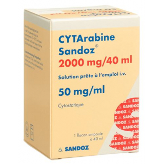 Цитарабин Сандоз раствор для инъекций 2000 мг / 40 мл флакон 40 мл