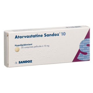 Аторвастатин Сандоз 10 мг 30 таблеток покрытых оболочкой 