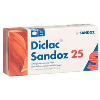 Диклак Сандоз 25 мг 10 таблеток покрытых оболочкой
