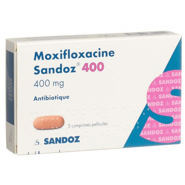 Моксифлоксацин Сандоз 400 мг 5 таблеток покрытых оболочкой