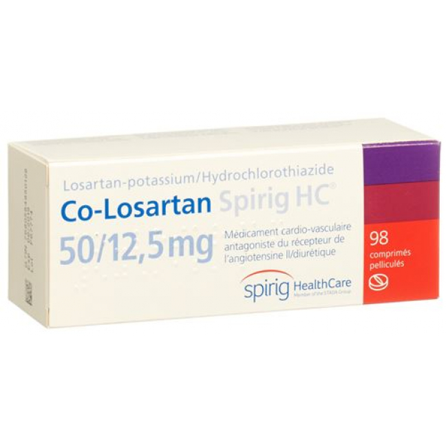 CO Losartan Spirig 50/12.5 mg 98 filmtablets