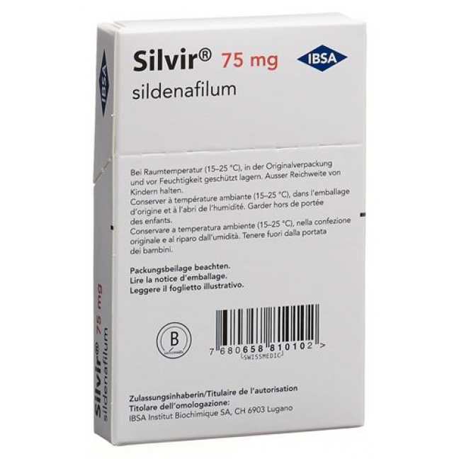 Сильвир 75 мг 4 растворимые таблетки